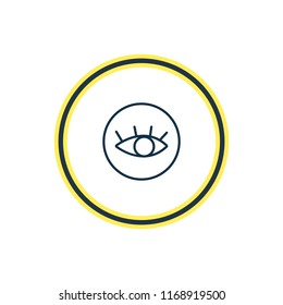Vector illustration of view point icon line. Beautiful vacation element also can be used as focus icon element.