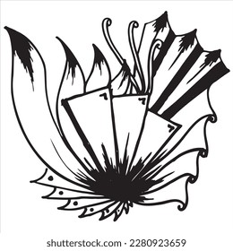 Vector illustration vignette art with hand writing