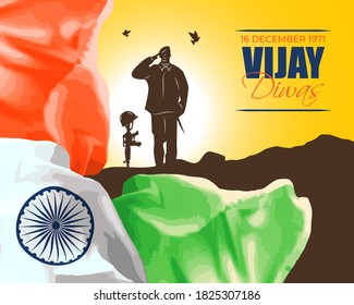 Vector Illustration Vijay Diwas Victory Day Stock Vector (Royalty Free ...