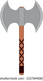 Vector Illustration Of A Viking Ax