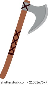 Vector Illustration Of A Viking Ax