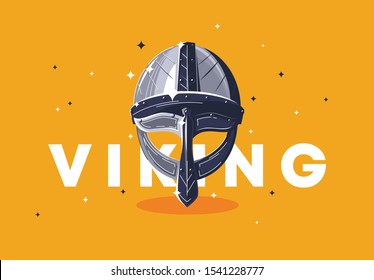 Vector illustration of Viking helmet