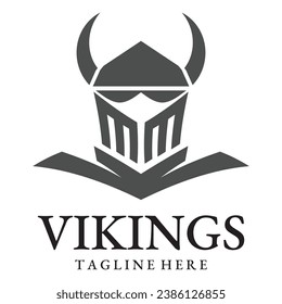 Vector illustration Viking with Helmet, Armor on the White background.