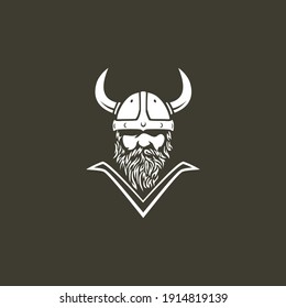 Vector illustration of Viking with Helmet, 
for mascot sport logo badge label sign poster 
emblem patch t-shirt printing. Vector Logo