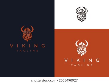 Vector illustration of Viking Logo Design