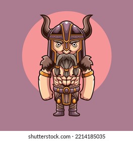 Vector illustration of viking mascot