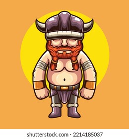 Vector illustration of viking mascot