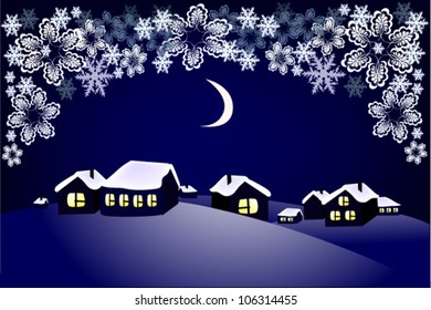 vector illustration of village