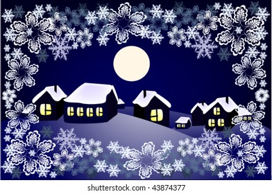 vector illustration of village