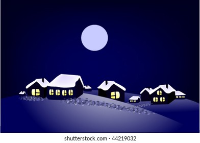 vector illustration of village