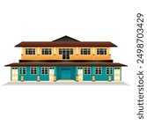 Vector illustration of Village Hall