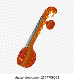 Vector illustration of Vina Instrument on transparent background