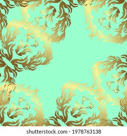 Vector illustration. Vintage background. In simple style. Scribble, sketch, doodle on blue, yellow and neutral colors. Hand drawn wallpaper seamless pattern.