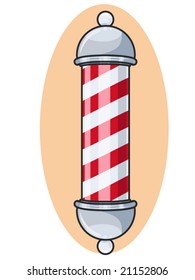 vector illustration of a vintage barber pole sign