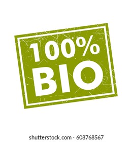 Vector Illustration of a Vintage Bio Stamp