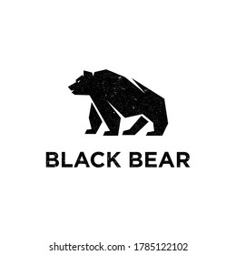 vector illustration Vintage Black Bear logo inspiration, good for fitness and outdoor logo brand template