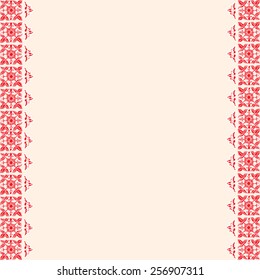 Vector illustration of vintage border frame with ethnic elements