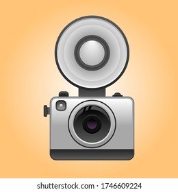 Vector illustration of vintage camera design.