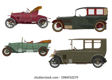 Vector illustration of a vintage car.