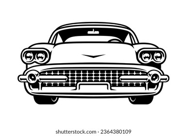 Vector illustration of a vintage car