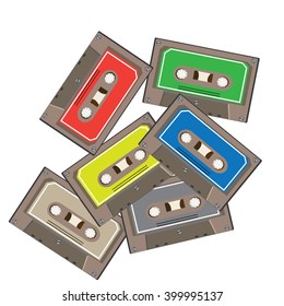 Vector illustration  of vintage cassette