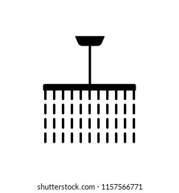 Vector illustration of vintage ceiling lamp. Flat icon of crystal light. Waterfall chandelier. Home & office lighting. Isolated object on white background.