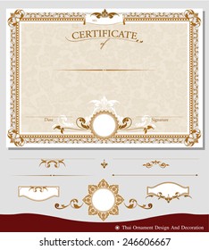 Vector illustration of vintage certificate