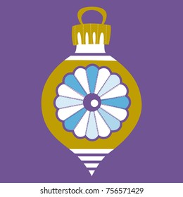 Vector Illustration of a Vintage Christmas Ornament