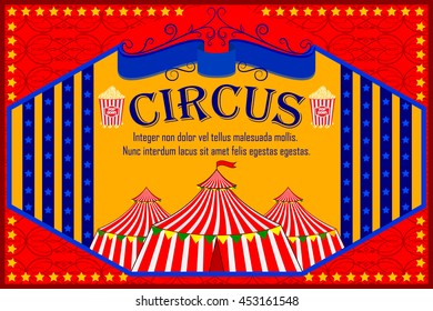 Vector Illustration Vintage Circus Cartoon Poster Stock Vector (Royalty ...