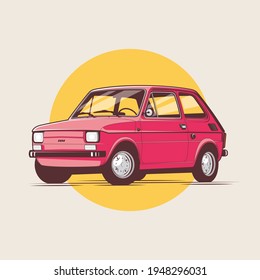 Vector illustration of the vintage classic Italian car