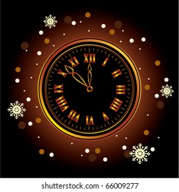 vector illustration of vintage clock showing the time of coming new year