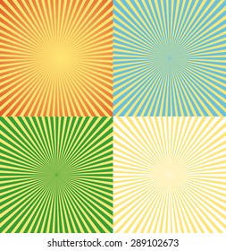 Vector Illustration vintage comcs background set ray light. Can be used for advertising