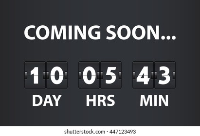 vector illustration of vintage countdown timer with changeover symbols
