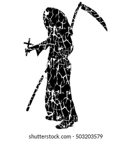 vector illustration vintage death on white background