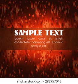 Vector Illustration. Vintage deep red  grunge background with place for text. Perfect for invitations, announcements, web, booklets, covers.