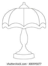 Vector illustration of vintage and design lamp
