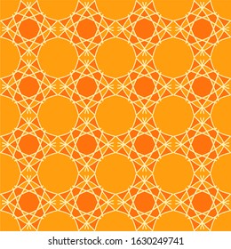 vector illustration vintage floral interior seamless flat design red yellow light sunny orange background