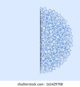 Vector illustration with vintage floral ornament and place for text.