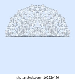 Vector illustration with vintage floral ornament and place for text.