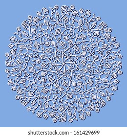 Vector illustration with vintage floral pattern for print, embroidery.