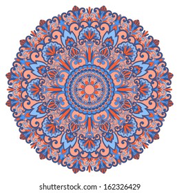 Vector illustration with vintage floral pattern for print, embroidery.