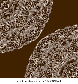 Vector illustration with vintage floral pattern for print, embroidery.
