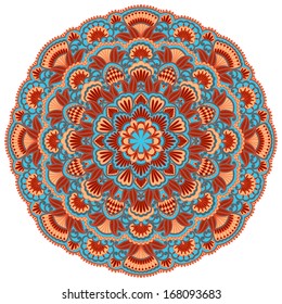 Vector illustration with vintage floral pattern for print, embroidery.