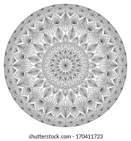 Vector illustration with vintage floral pattern for print, embroidery.