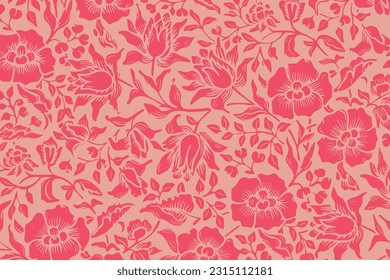 Vector illustration of vintage flowers