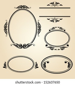 Vector Illustration  of  vintage frame