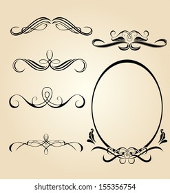 Vector Illustration  of  vintage frame