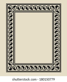 Vector illustration of vintage frame