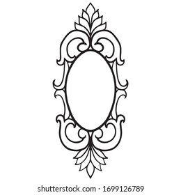 ilustración vectorial de marco vintage, arte, adorno gráfico
