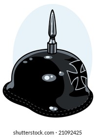 vector illustration of a vintage german army helmet.... graphic is contained in a clipping mask